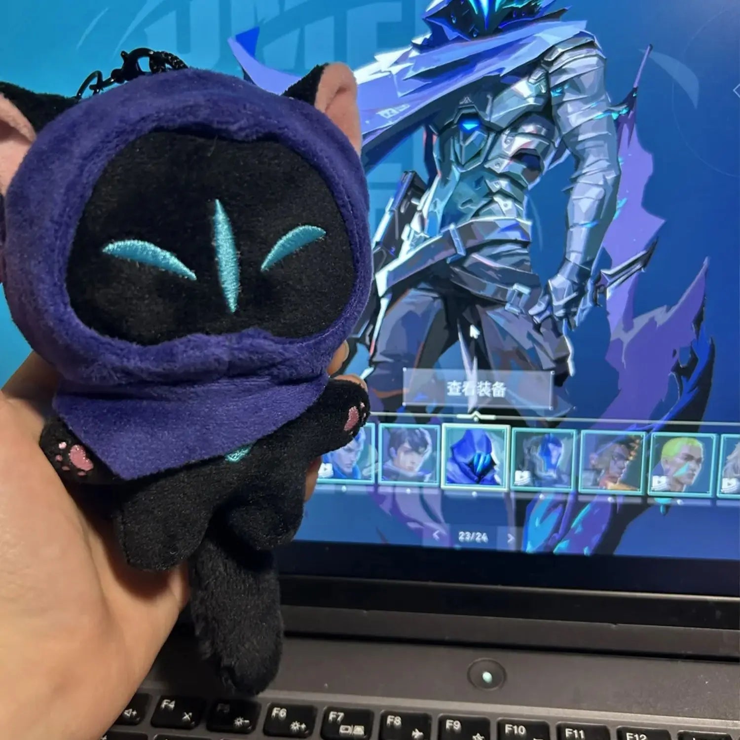 10cm Game Valorant Omen Stuffed Printed Cotton Doll Cute Dress Up Plush Toy Collection Gift for Adults and Children